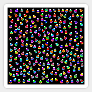 Halloween Rainbow Candy Corn Pattern Magnet